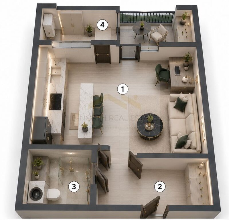 Pipera, studio nou in Ivory Residence Pipera, 43,7 mp, ideal pentru investitie
